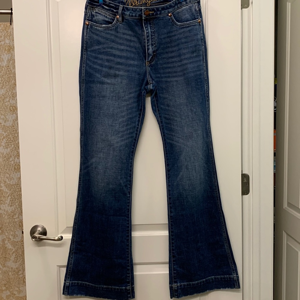Retro wrangler wide leg jeans